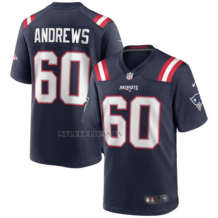 Camiseta NFL Game New England Patriots David Andrews Azul